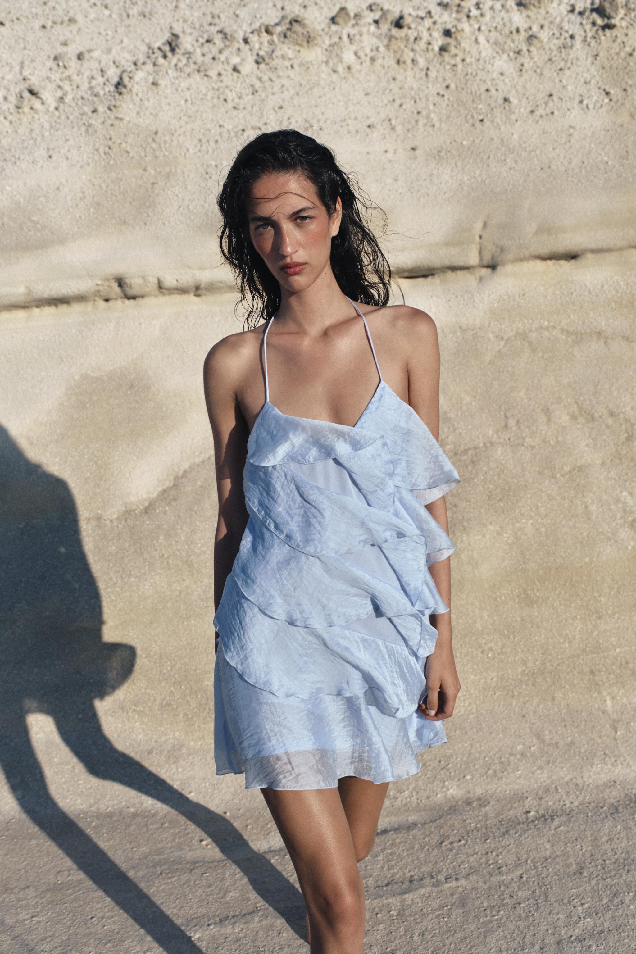 RUFFLED SHORT DRESS
